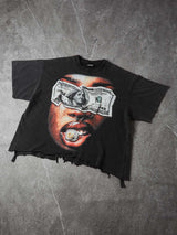 T-SHIRT NOISSEY  BLACK  BOXYFIT OVERSIZE TAGLIO VIVO ART MONEY & GOLD