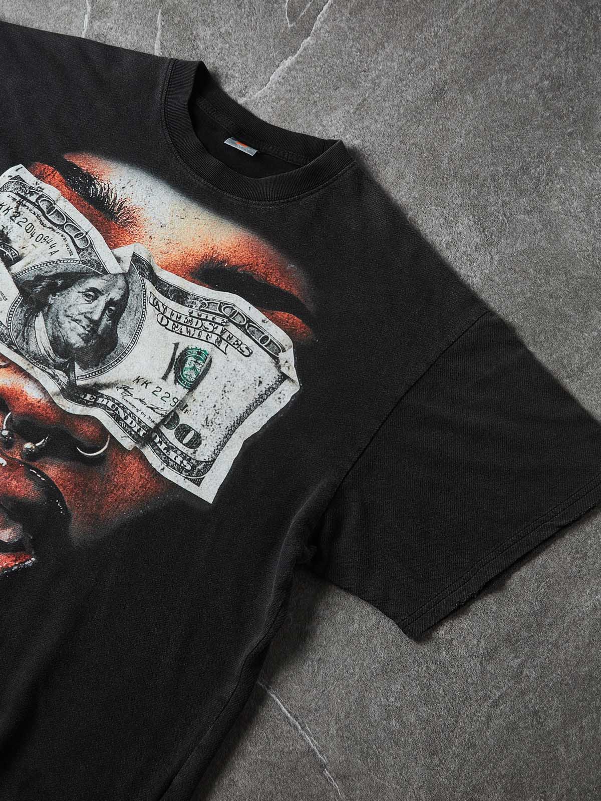 T-SHIRT NOISSEY  BLACK  BOXYFIT OVERSIZE TAGLIO VIVO ART MONEY & GOLD