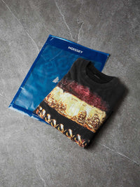 T-SHIRT NOISSEY  BLACK  BOXYFIT OVERSIZE  ROTTA  ART LIPS & GOLDEN