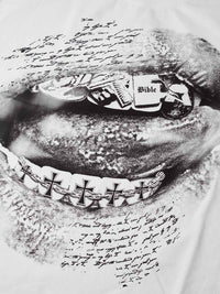 T-SHIRT NOISSEY WHITE BOXYFIT OVERSIZE ART BIBLE LIP