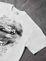 T-SHIRT NOISSEY WHITE BOXYFIT OVERSIZE ART BIBLE LIP