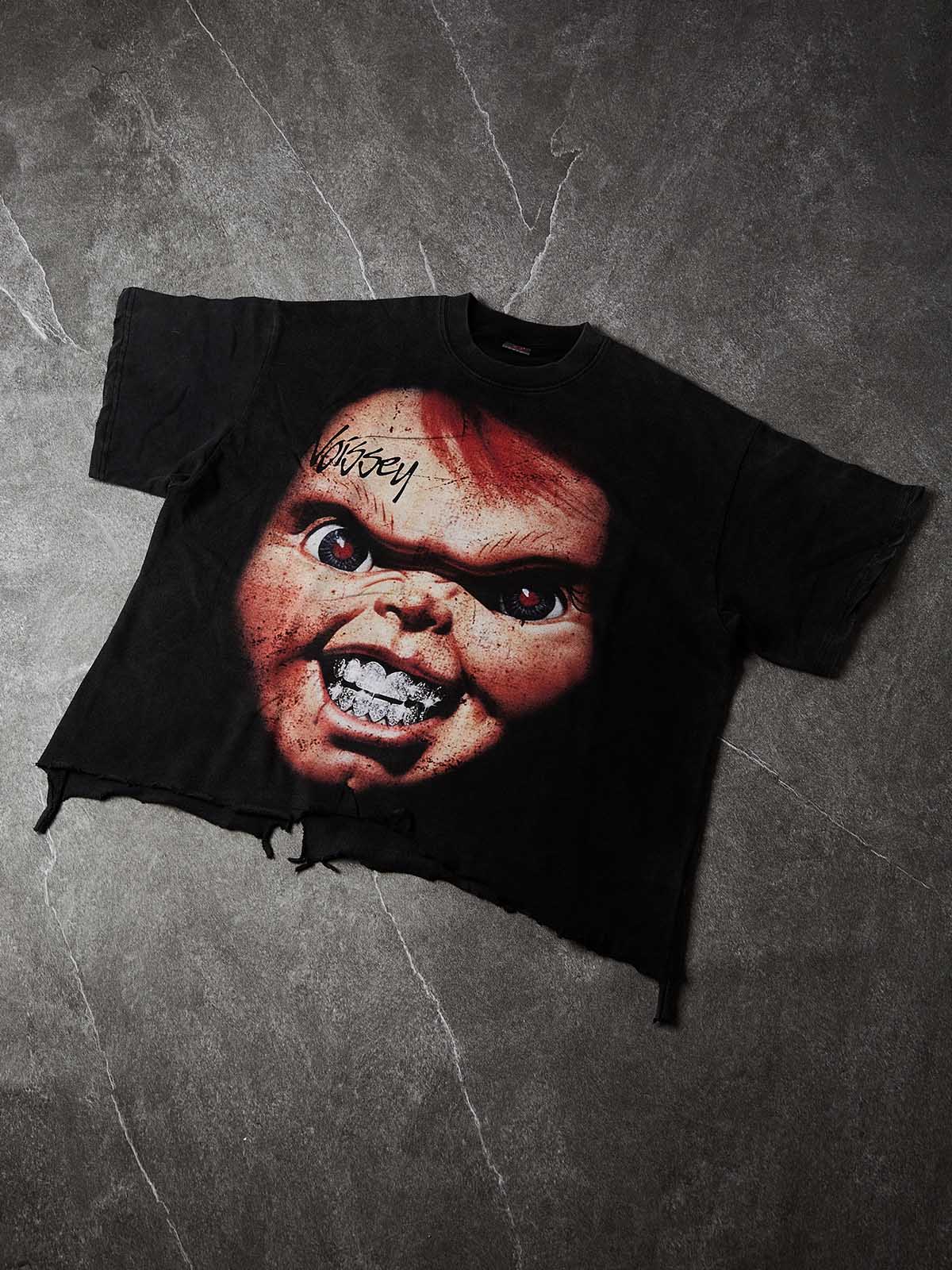 T-SHIRT NOISSEY  BLACK  BOXYFIT OVERSIZE TAGLIO VIVO ART CHUCKY