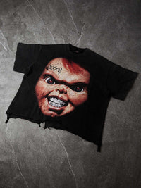 T-SHIRT NOISSEY  BLACK  BOXYFIT OVERSIZE TAGLIO VIVO ART CHUCKY