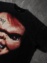 T-SHIRT NOISSEY  BLACK  BOXYFIT OVERSIZE TAGLIO VIVO ART CHUCKY