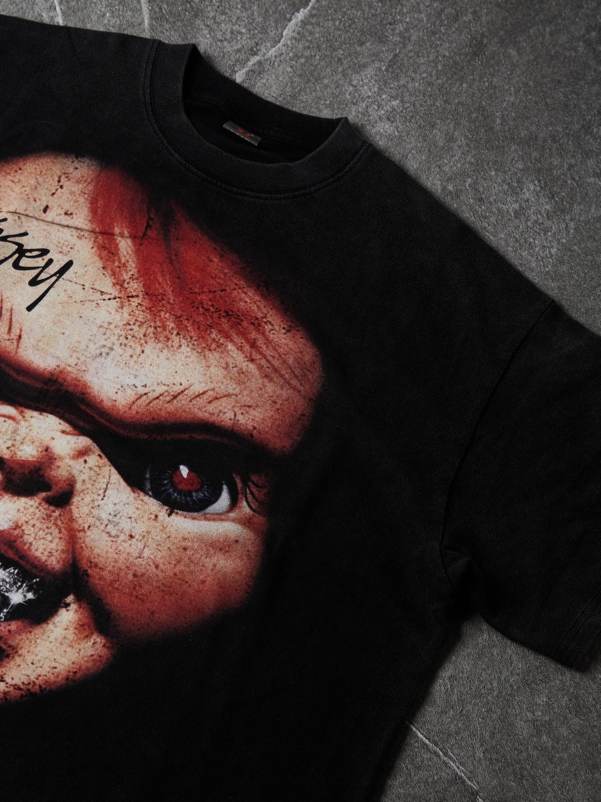 T-SHIRT NOISSEY  BLACK  BOXYFIT OVERSIZE TAGLIO VIVO ART CHUCKY