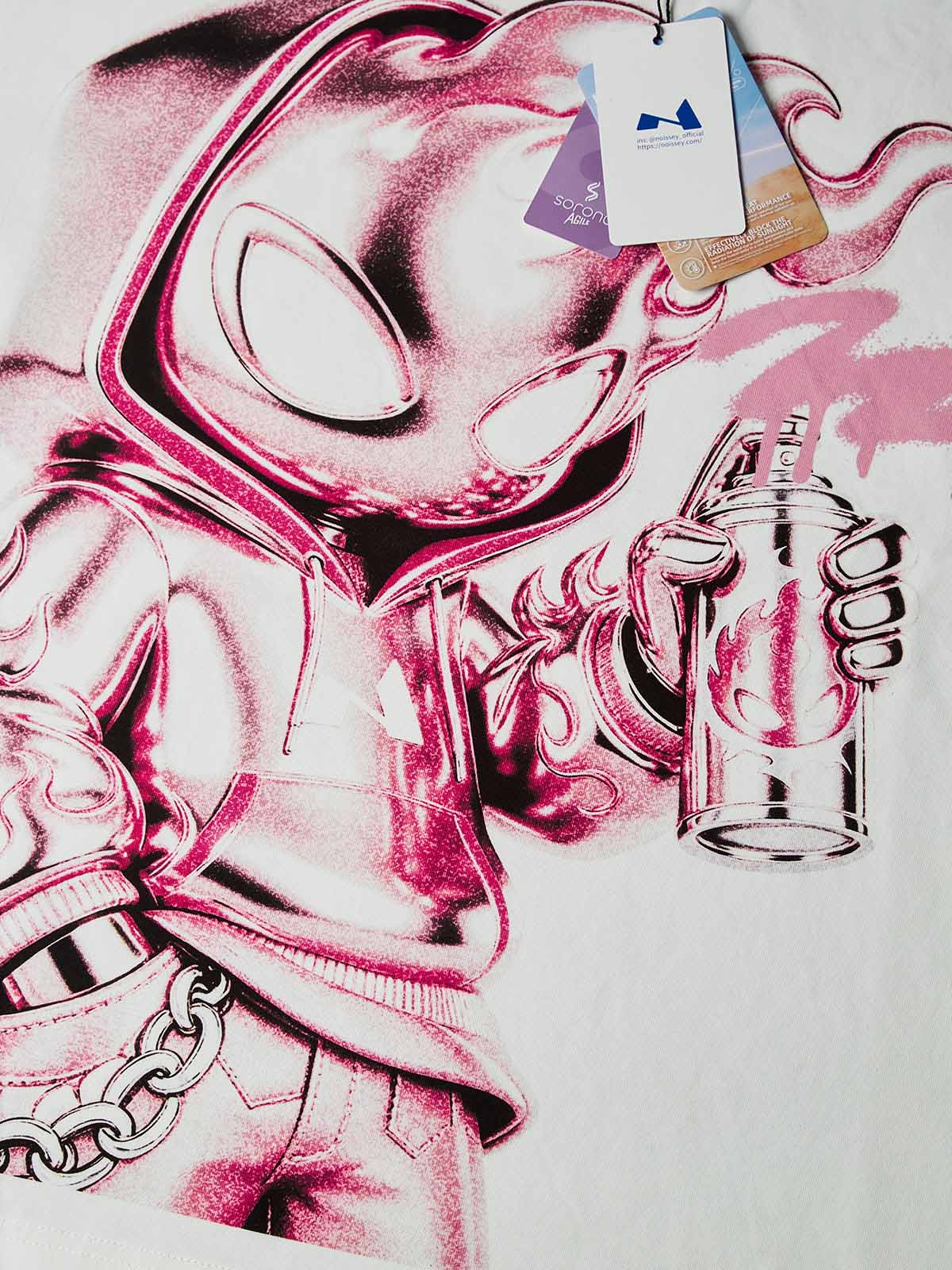 T-SHIRT NOISSEY OVERSIZE BIANCA ART METTALIC SPRAY