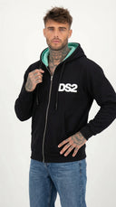 FELPA ZIP CON CAPPUCCIO PIU' COLORI  CON INSERTI - DS2 - ART. SS26210