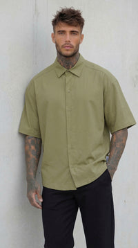 CAMICIA MEZZA MANICA OLIVA - BERNA - ART. 261224