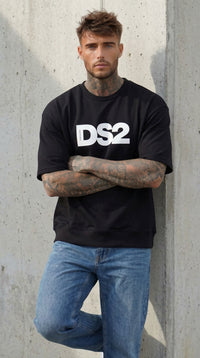 T-SHIRT FELPA CON LOGO BIG -  NERO  - DS2 - ART. SS26280