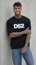 T-SHIRT FELPA CON LOGO BIG -  NERO  - DS2 - ART. SS26280