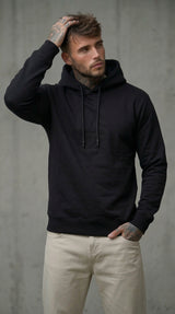 FELPA NERO CON CAPPUCCIO HOODIE - DS2 - ART. SS26231
