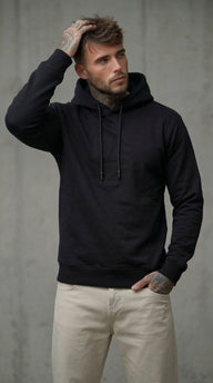 FELPA NERO CON CAPPUCCIO HOODIE - DS2 - ART. SS26231