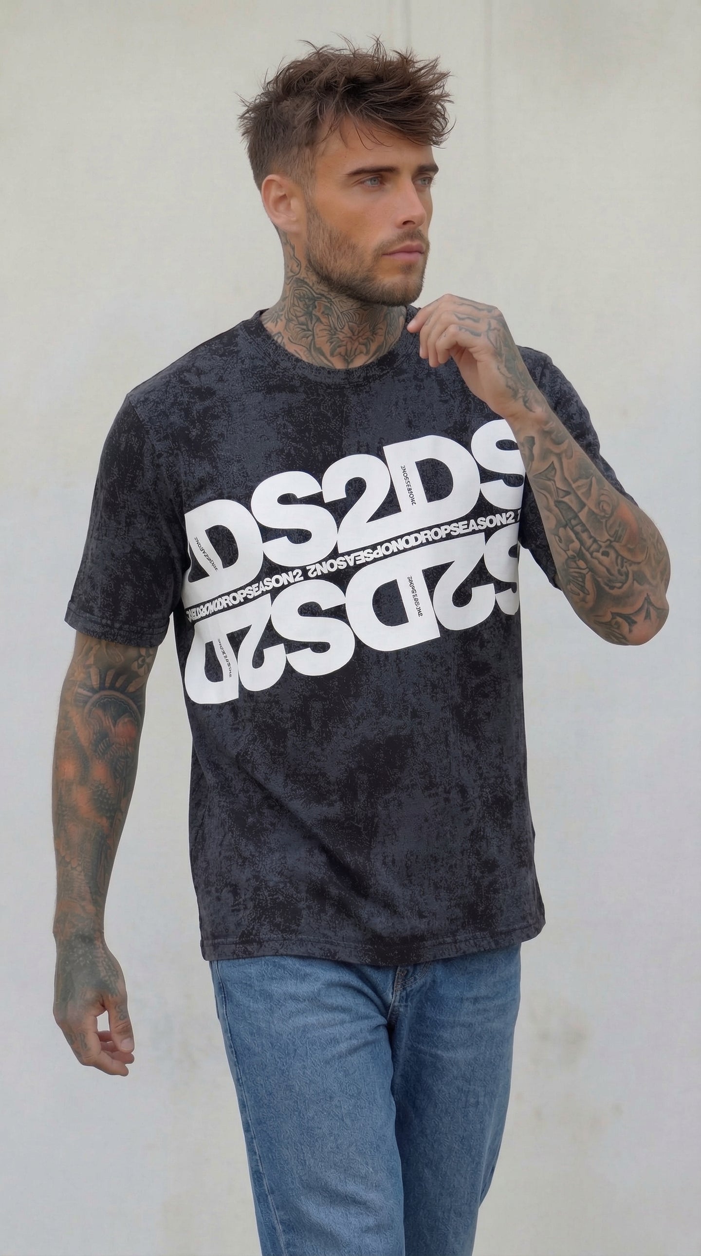 T-SHIRT EFFETTO STONE WASH  - DS2 - ART. SS26264