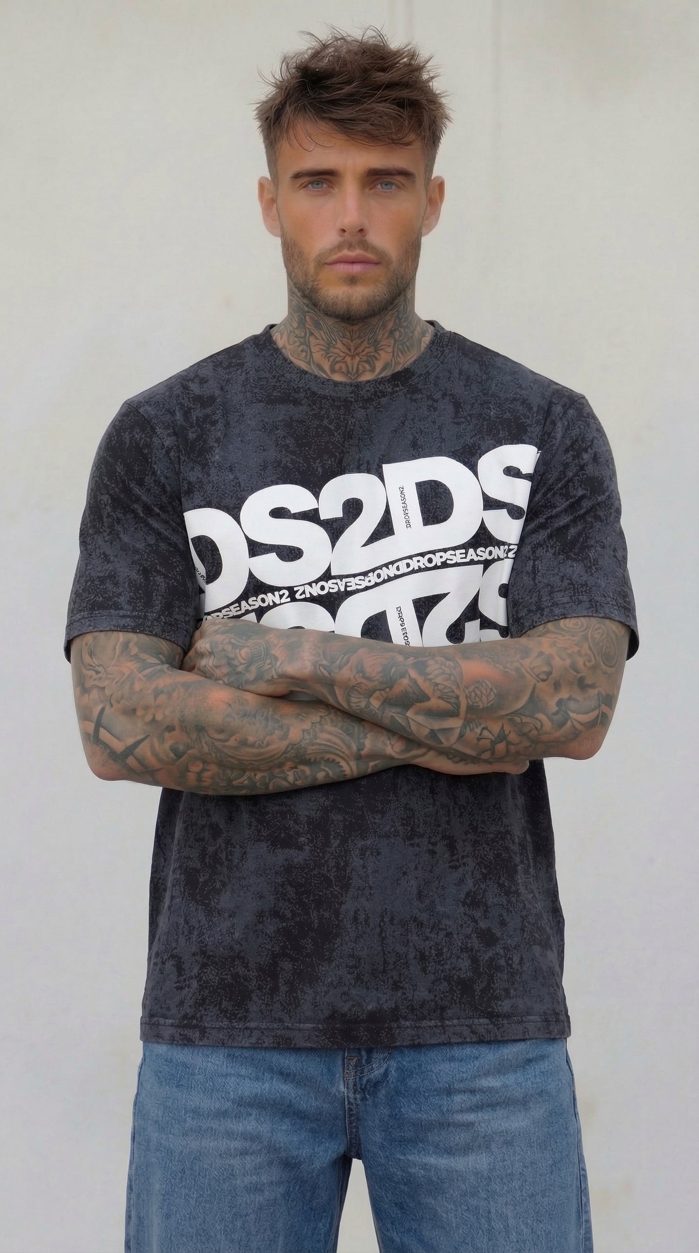 T-SHIRT EFFETTO STONE WASH  - DS2 - ART. SS26264