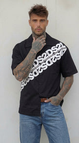 CAMICIA  MM BOWLING  NERO  CON BIG STAMPA DS2 - ART SS26260