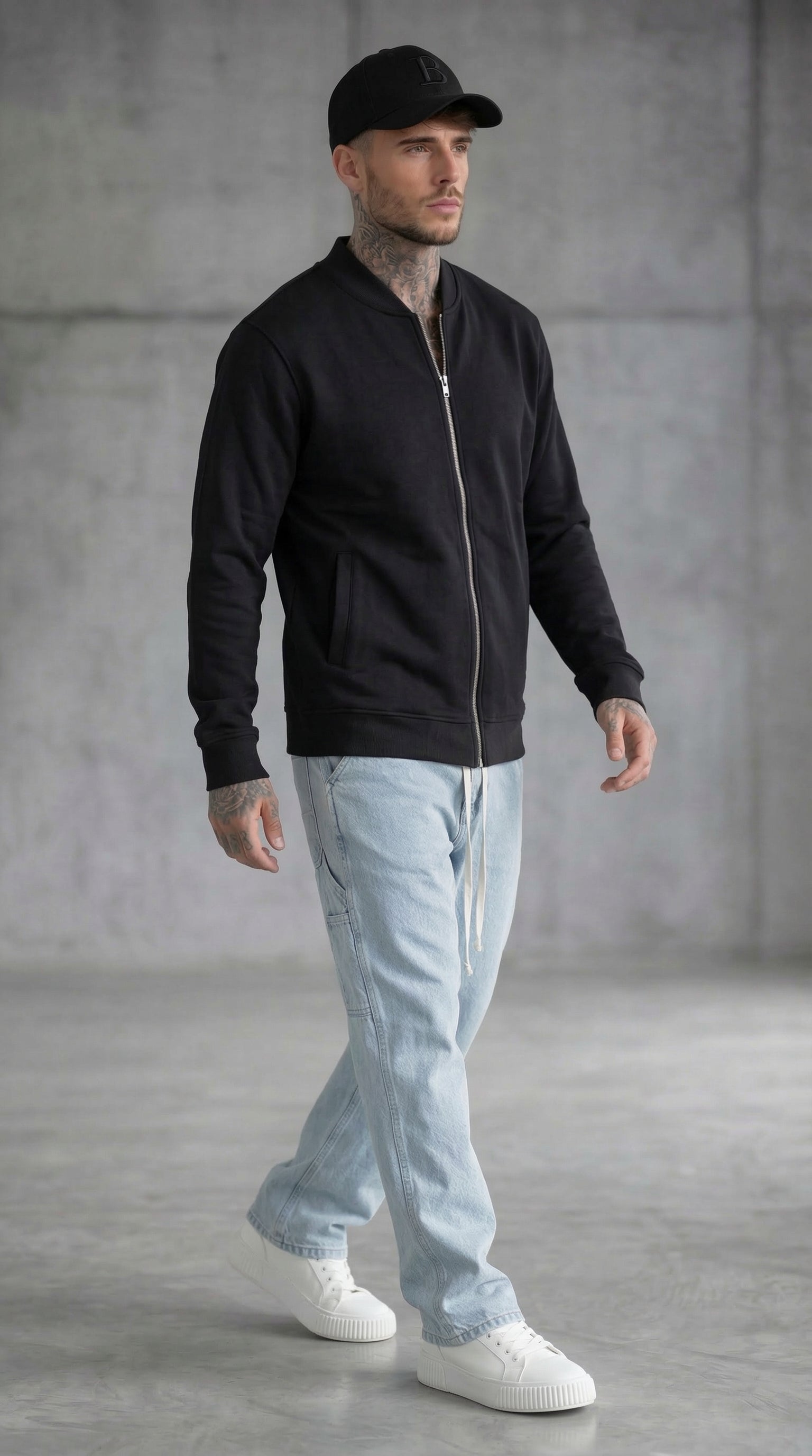 FELPA BOMBER CON ZIP - ONLY&SONS - ART. 22034247 - COL BLACK