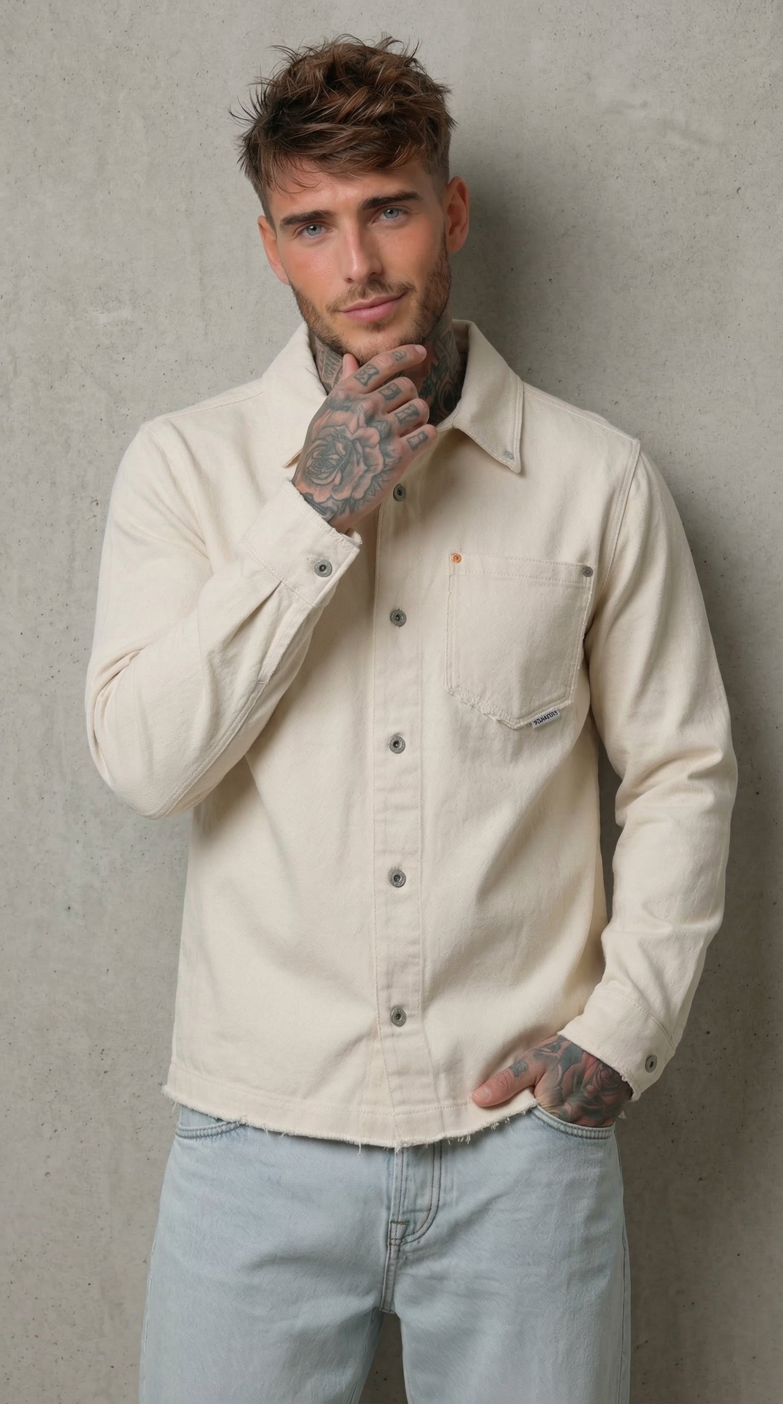CAMICIA OVERSHIRT TAGLIO VIVO  - BERNA - ART. 261400 -30
