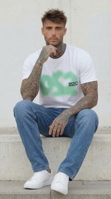 T-SHIRT BIANCO CON LOGO SPRAY  -DS2 - ART. SS26223