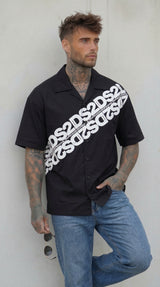 CAMICIA  MM BOWLING  NERO  CON BIG STAMPA DS2 - ART SS26260