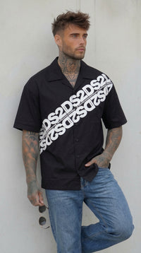 CAMICIA  MM BOWLING  NERO  CON BIG STAMPA DS2 - ART SS26260