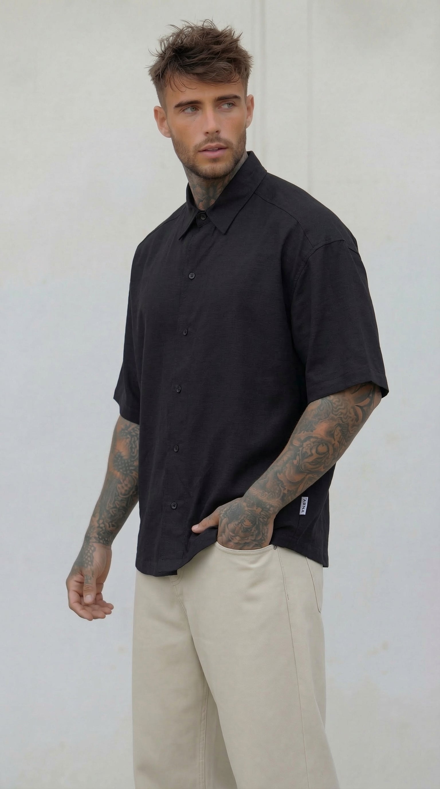 CAMICIA MEZZA MANICA OLIVA - BERNA - ART. 261224
