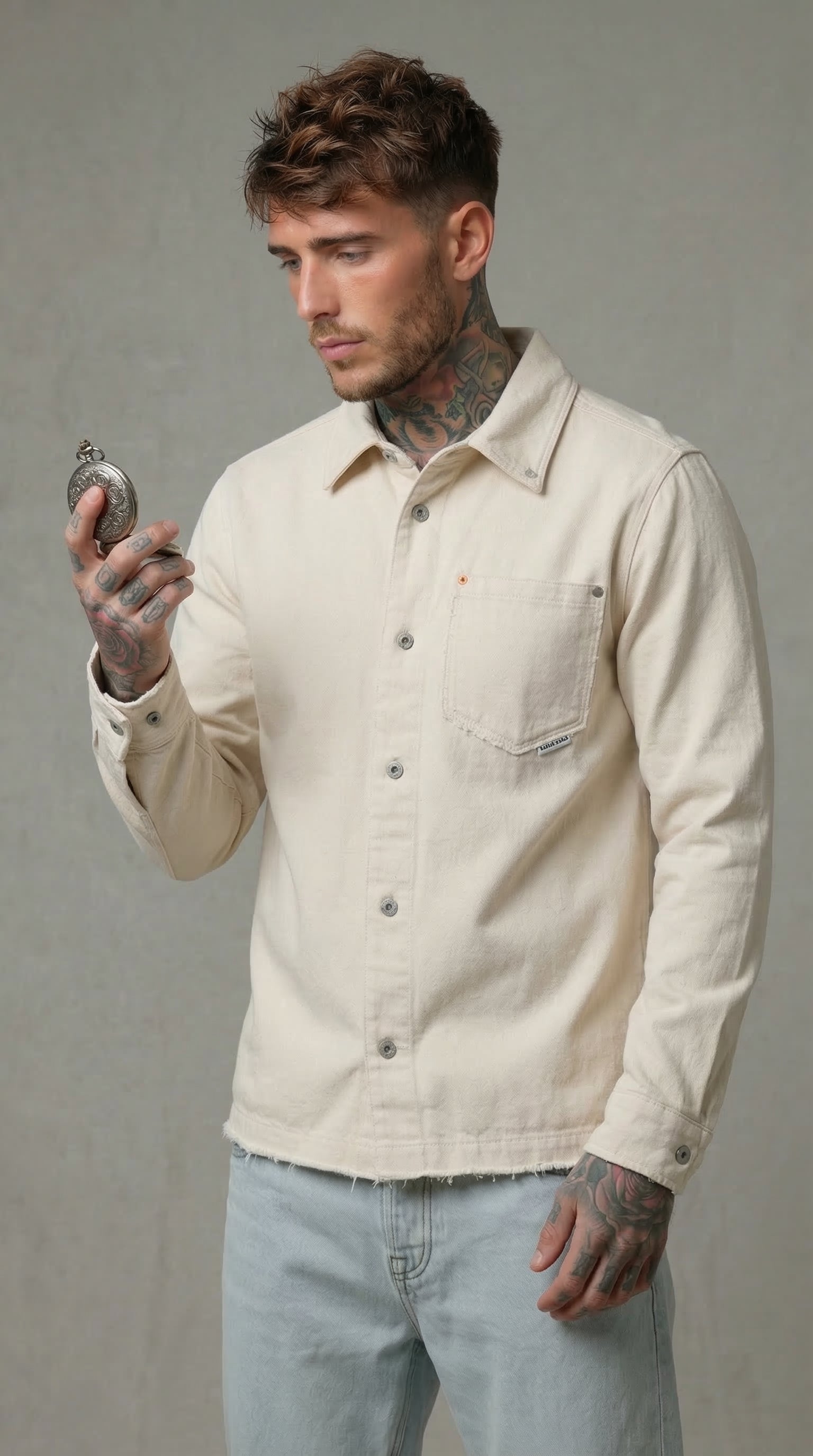 CAMICIA OVERSHIRT TAGLIO VIVO  - BERNA - ART. 261400 -30