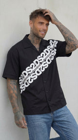CAMICIA  MM BOWLING  NERO  CON BIG STAMPA DS2 - ART SS26260
