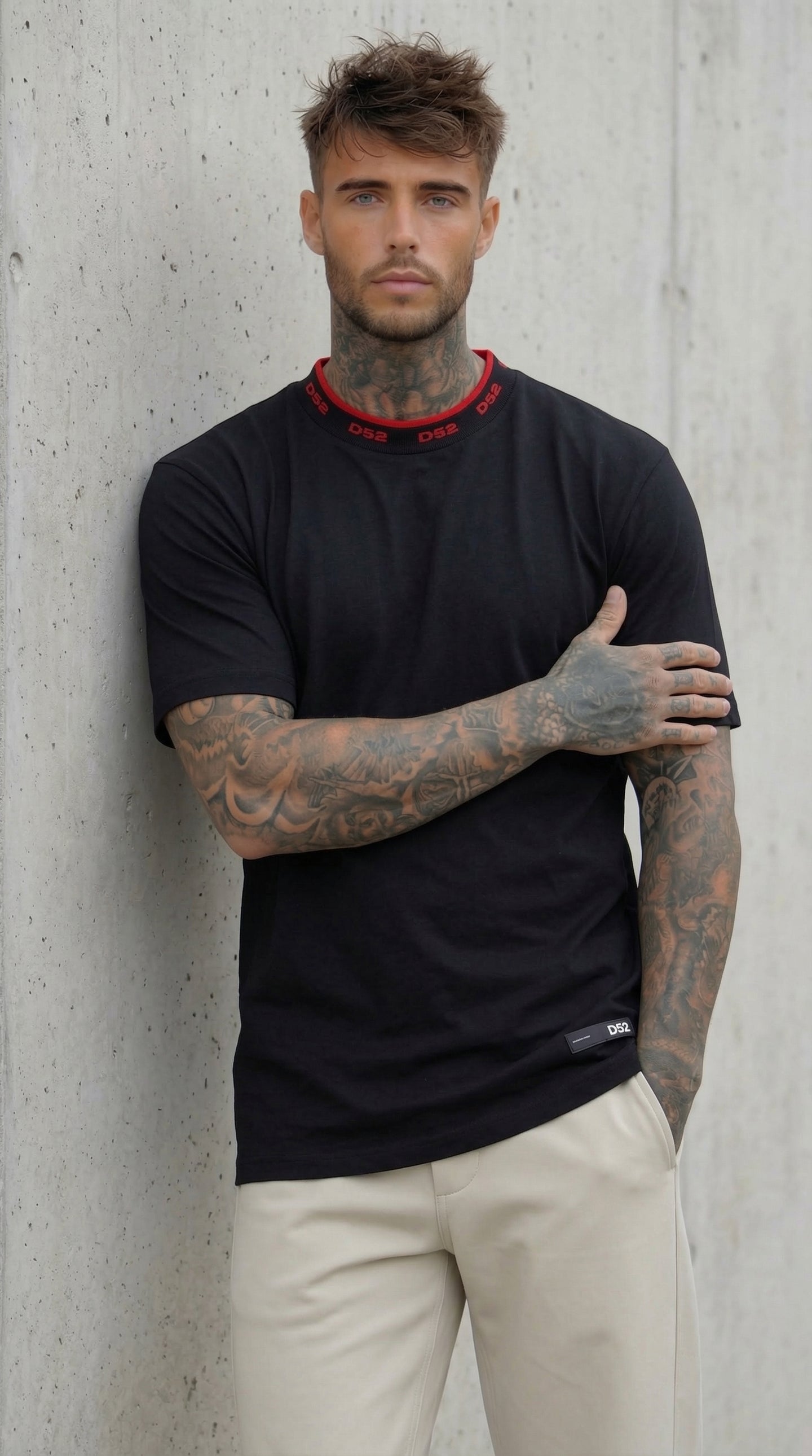 T-SHIRT COLLO IN MAGLIA CON LOGO - PIU' COLORI  -DS2 - ART. SS26300