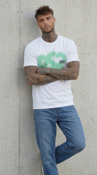 T-SHIRT BIANCO CON LOGO SPRAY  -DS2 - ART. SS26223