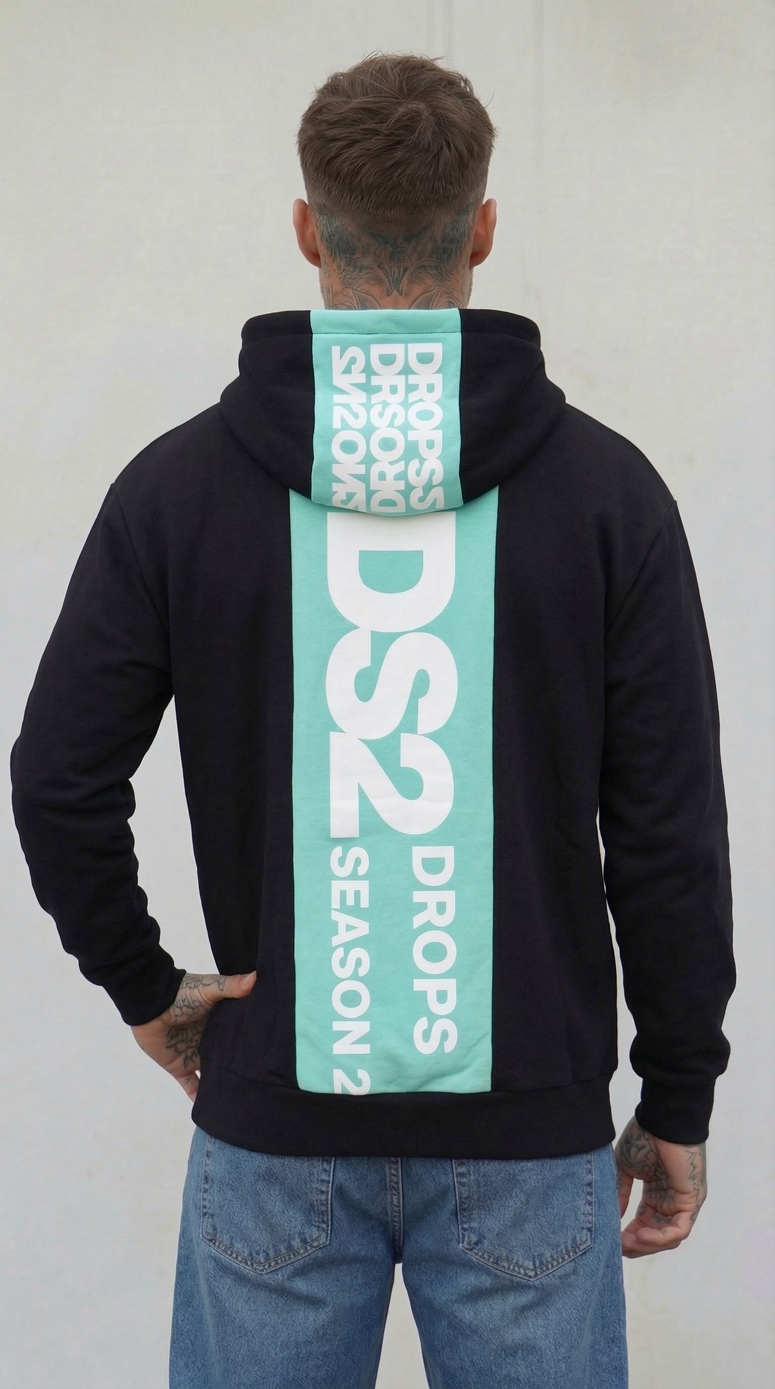 FELPA ZIP CON CAPPUCCIO PIU' COLORI  CON INSERTI - DS2 - ART. SS26210