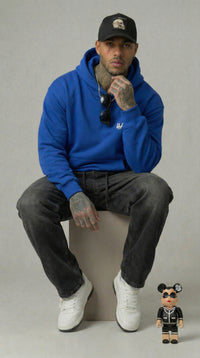 FELPA UOMO  BOXY CON CAPPUCCIO BASICA LOGO - HAMEN - ART. LOGO.H