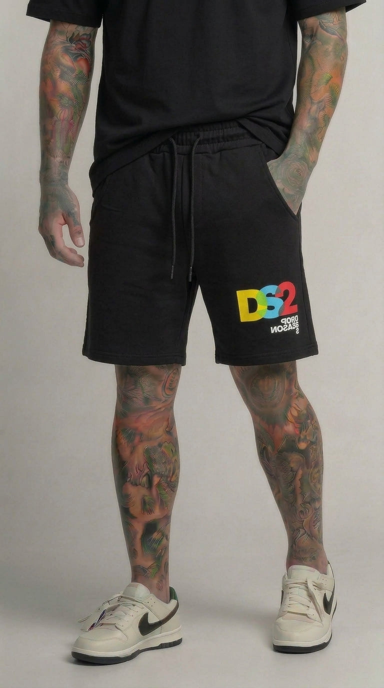 BERMUDA NERO LOGO COLORATO - DS2 - ART. SS26287