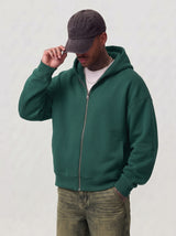 FELPA NEW JOB BRAND CON CAPPUCCIO ZIP OVER BOXY FIT ART GB28