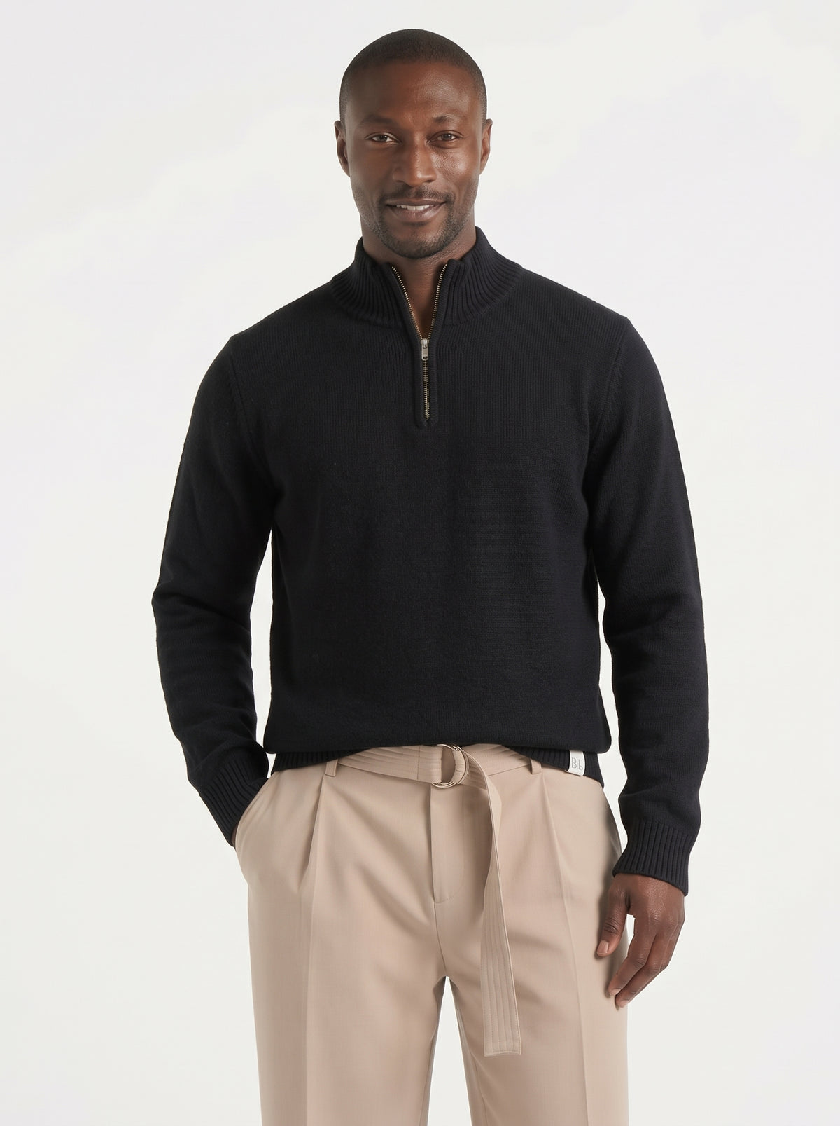 MAGLIONCINO BL11 MEZZA ZIP MISTO LANA ART RITZIP