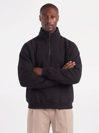 FELPA BL11 CON MEZZA ZIP ART BL26010001