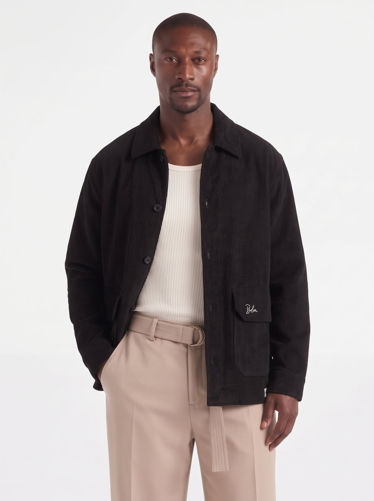 GIUBBINO BL11 OVERSHIRT VELLUTO ART BLK 201001
