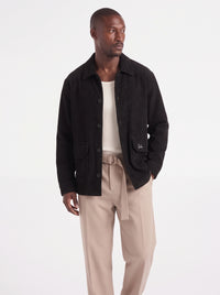 GIUBBINO BL11 OVERSHIRT VELLUTO ART BLK 201001