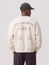 FELPA BL11 GIROCOLLOSTAMPA OFF WHI ART CITYDISTRICT147