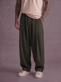 PANTALONE IMPERIAL BAGGY FIT CON VITA ELASTICIZZATA E PINCE ART PE6Y MBV