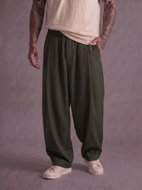 PANTALONE IMPERIAL BAGGY FIT CON VITA ELASTICIZZATA E PINCE ART PE6Y MBV
