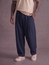 PANTALONE IMPERIAL BAGGY FIT CON VITA ELASTICIZZATA E PINCE ART PE6Y MD0
