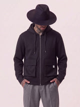 FELPA BL11 CAPPUCCIO ZIP NERO ART BL43FI4400001