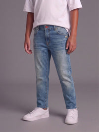 JEANS BERNA KIDS 5 TASCHE DENIM SFUMATO ART K 23075 396