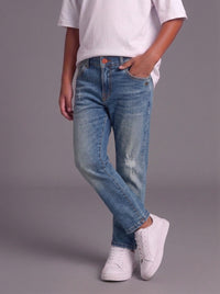 JEANS BERNA KIDS 5 TASCHE DENIM SFUMATO ART K 23075 396