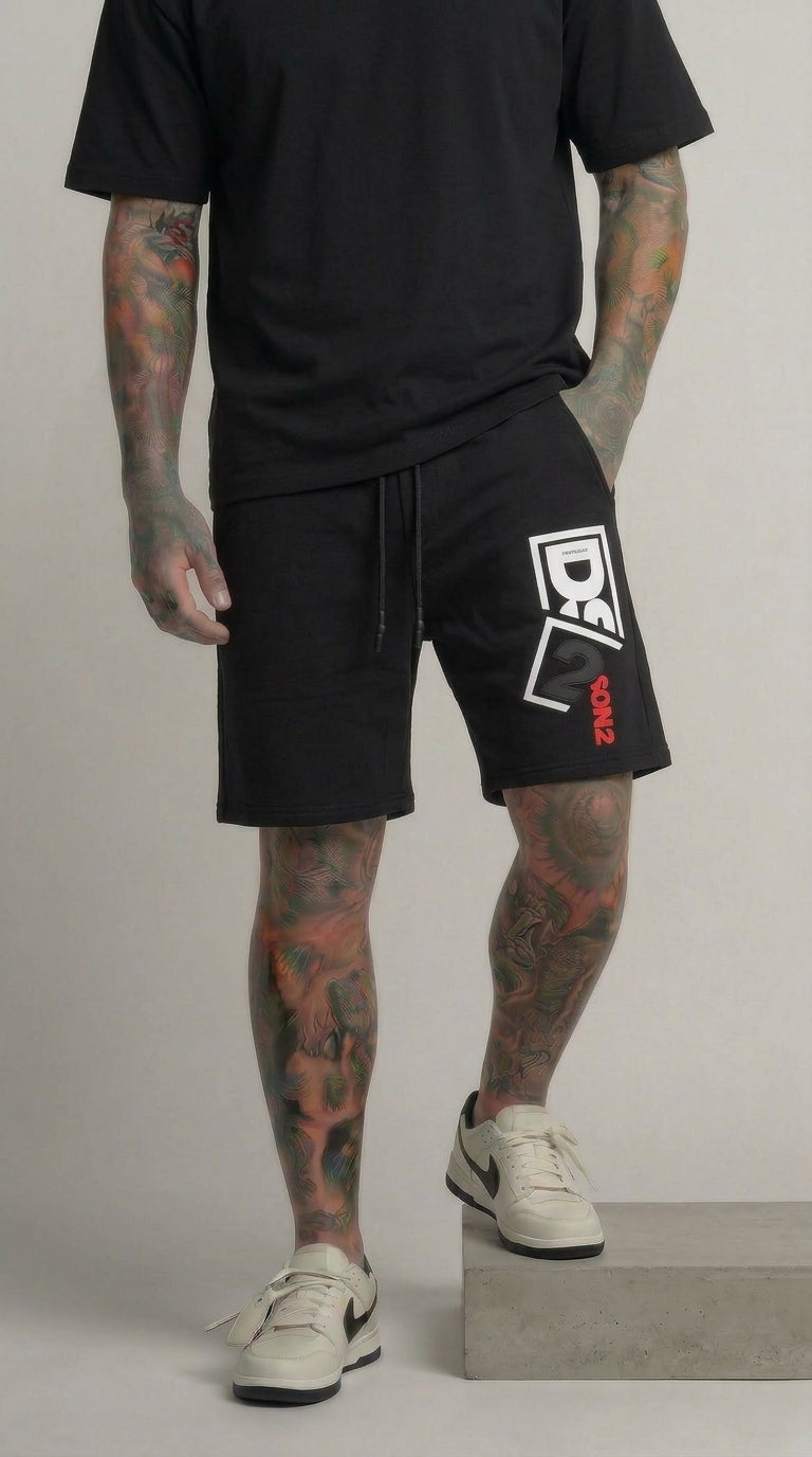 BERMUDA NERO LOGO IN RILIEVO  - DS2 - ART. SS26240