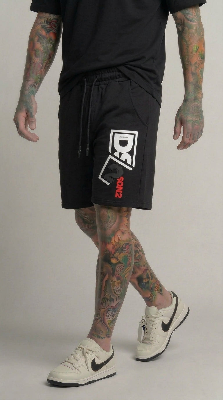 BERMUDA NERO LOGO IN RILIEVO  - DS2 - ART. SS26240