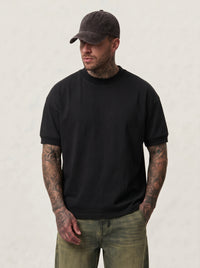 T-SHIRT NEW JOB BRAND BASICA CON POLSINO SULLA MANICA ART T692