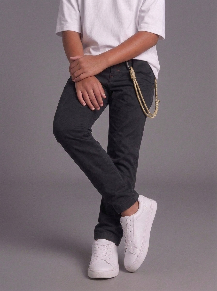 PANTALONE BERNA KIDS  CHINOS BLU ART K 240195 3