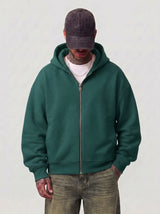 FELPA NEW JOB BRAND CON CAPPUCCIO ZIP OVER BOXY FIT ART GB28
