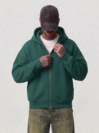 FELPA NEW JOB BRAND CON CAPPUCCIO ZIP OVER BOXY FIT ART GB28